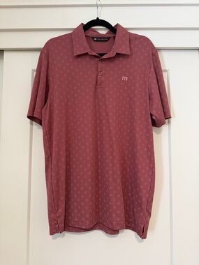 Travis Mathew Rosewood Polo with Microprint